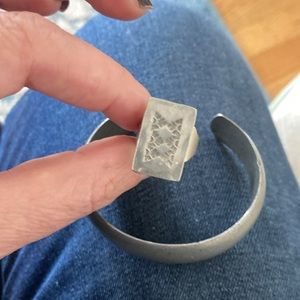 Vintage Pewter Ring Signed